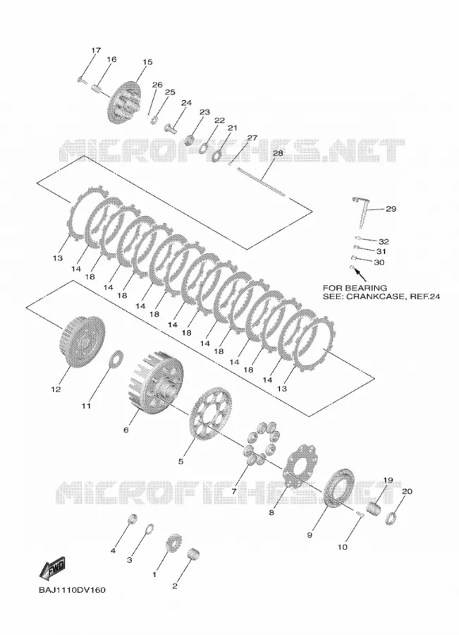 STARTER CLUTCH Yamaha MOTO 250 2020 YZF  YZ250FXL