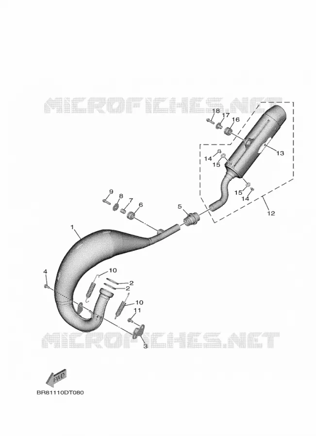 EXHAUST Yamaha MOTO 65 2020 YZ  YZ65