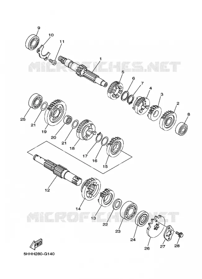 TRANSMISSION Yamaha MOTO 125 2020 TTR  TT-R125LEL / TT-R125LWE