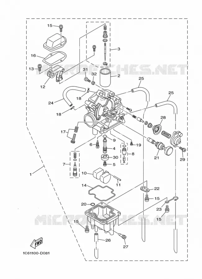 CARBURETOR Yamaha MOTO 230 2020 TTR  TT-R230L
