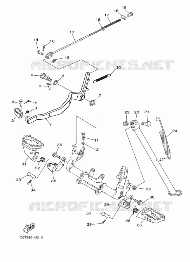 STAND / FOOTREST Yamaha MOTO 230 2020 TTR  TT-R230L