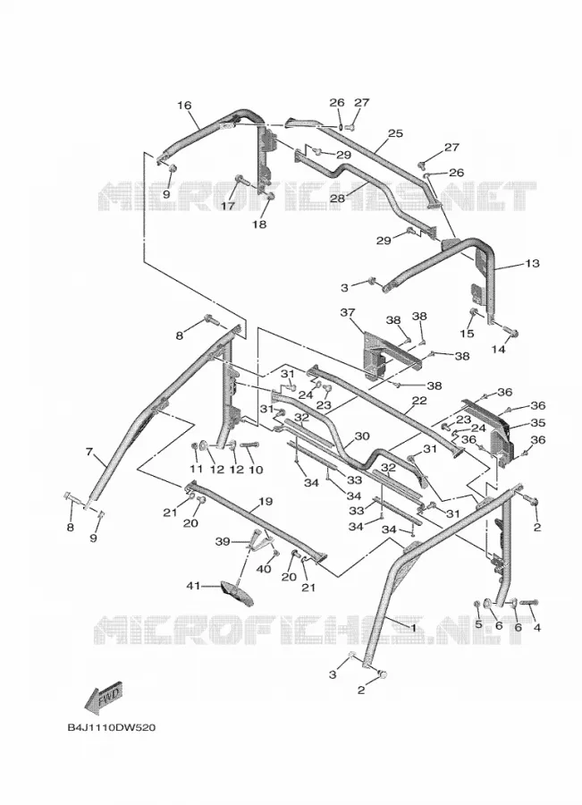 BUMPER 2 Yamaha SIDE BY SIDE 1000 2024 WOLVERINE  YX10FRPSR / YXF1000EWS