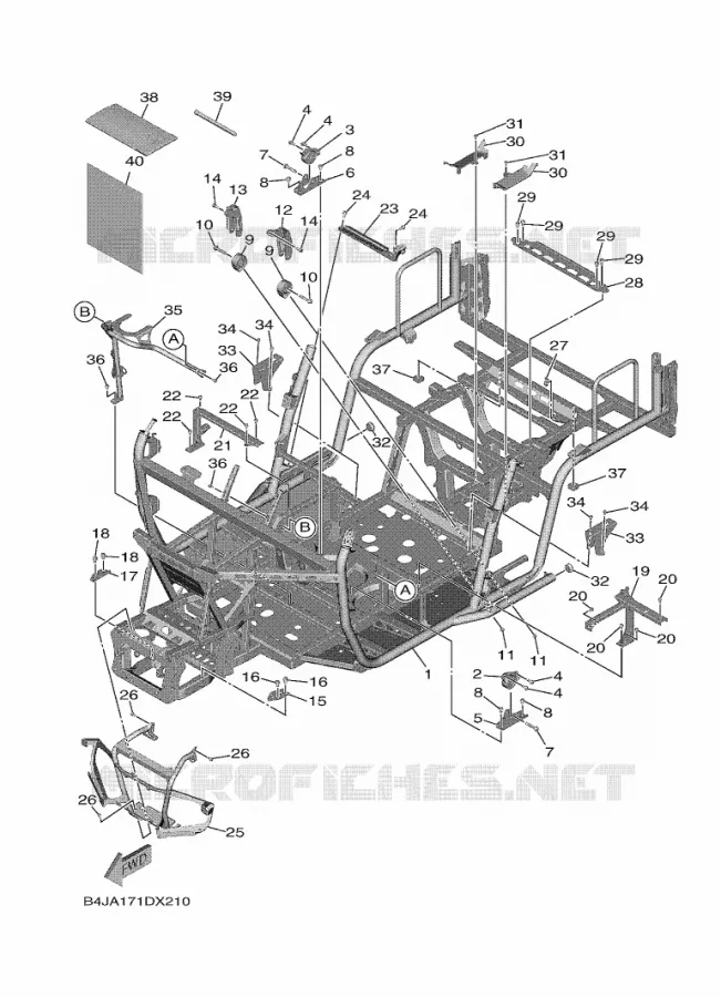 FRAME Yamaha SIDE BY SIDE 1000 2024 WOLVERINE  YX10FRPSR / YXF1000EWS