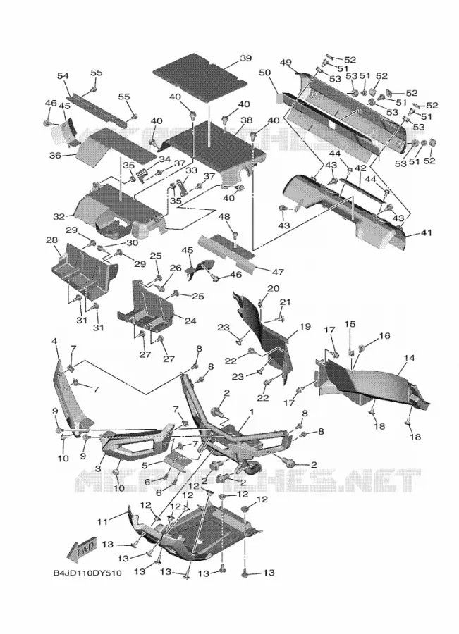 BUMPER Yamaha SIDE BY SIDE 1000 2024 WOLVERINE  YX10FRPSR / YXF1000EWS