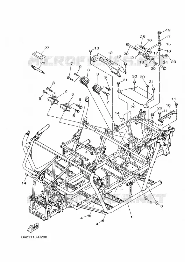 FRAME Yamaha SIDE BY SIDE 700 2024 VIKING  YX70MPR / YXM700E