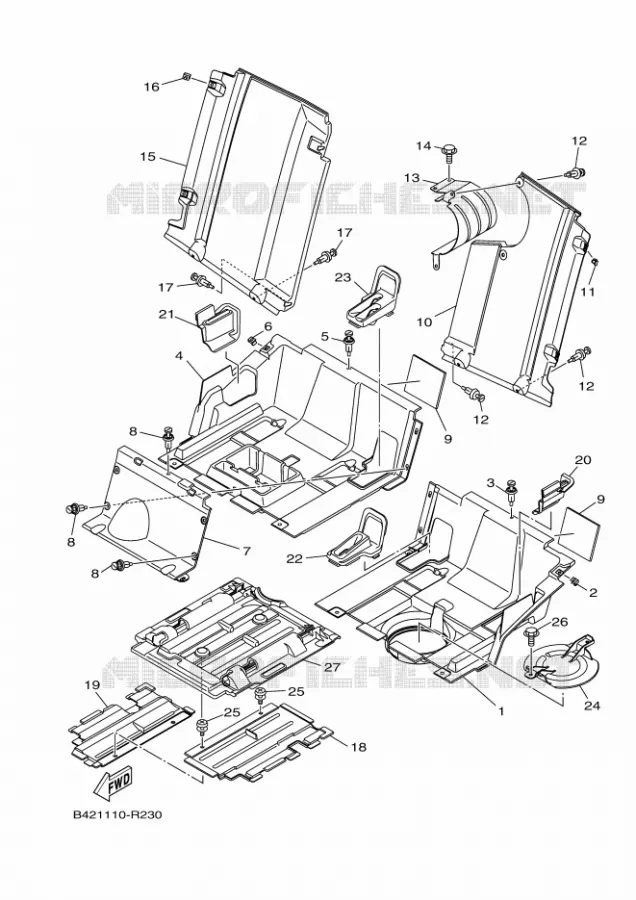 SIDE COVER 2 Yamaha SIDE BY SIDE 700 2024 VIKING  YX70MPR / YXM700E