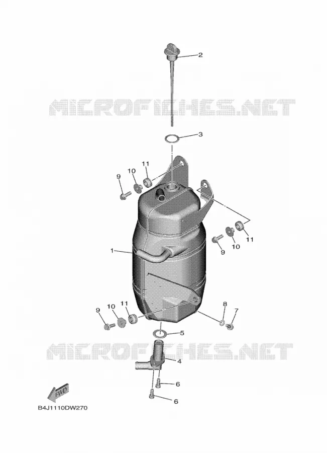 OIL TANK Yamaha SIDE BY SIDE 1000 2023 WOLVERINE  YX10FRPSP / YXF1000EWS