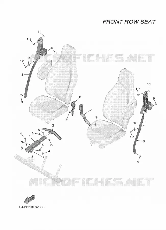SEAT 2 Yamaha SIDE BY SIDE 1000 2023 WOLVERINE  YX10FRPSP / YXF1000EWS