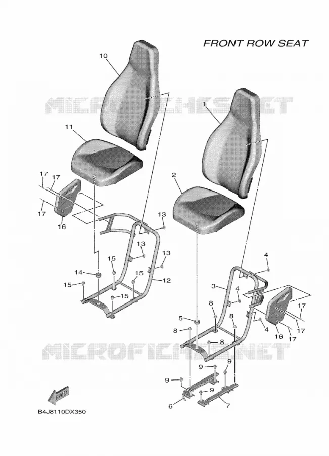 SEAT Yamaha SIDE BY SIDE 1000 2023 WOLVERINE  YX10FRPSP / YXF1000EWS