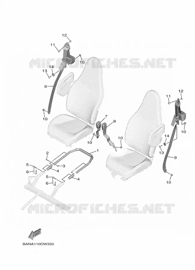 SEAT 2 Yamaha SIDE BY SIDE 850 2023 WOLVERINE  YX85EPSP / YXE850ENS