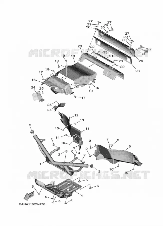 BUMPER Yamaha SIDE BY SIDE 850 2023 WOLVERINE  YX85EPSP / YXE850ENS