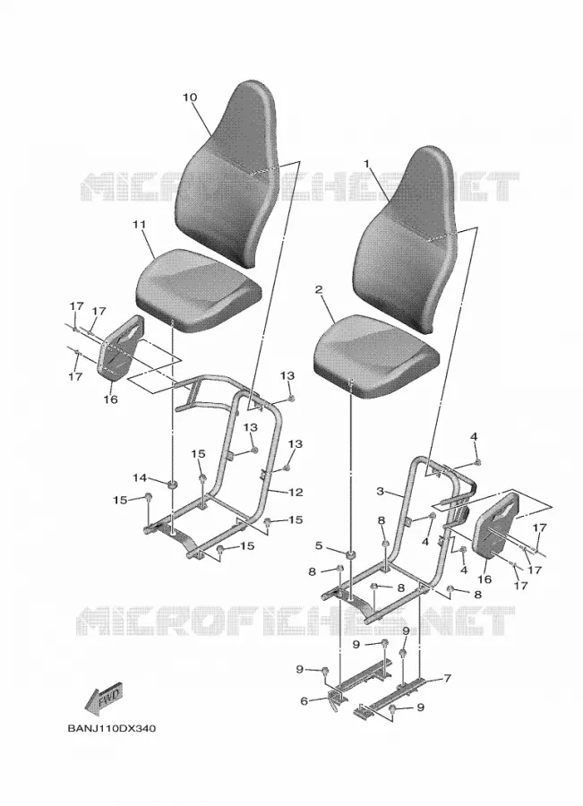 SEAT Yamaha SIDE BY SIDE 850 2023 WOLVERINE  YX85EPSP / YXE850ENS