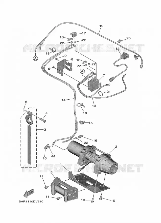WINCH Yamaha SIDE BY SIDE 850 2023 WOLVERINE  YX85EPSP / YXE850ENS