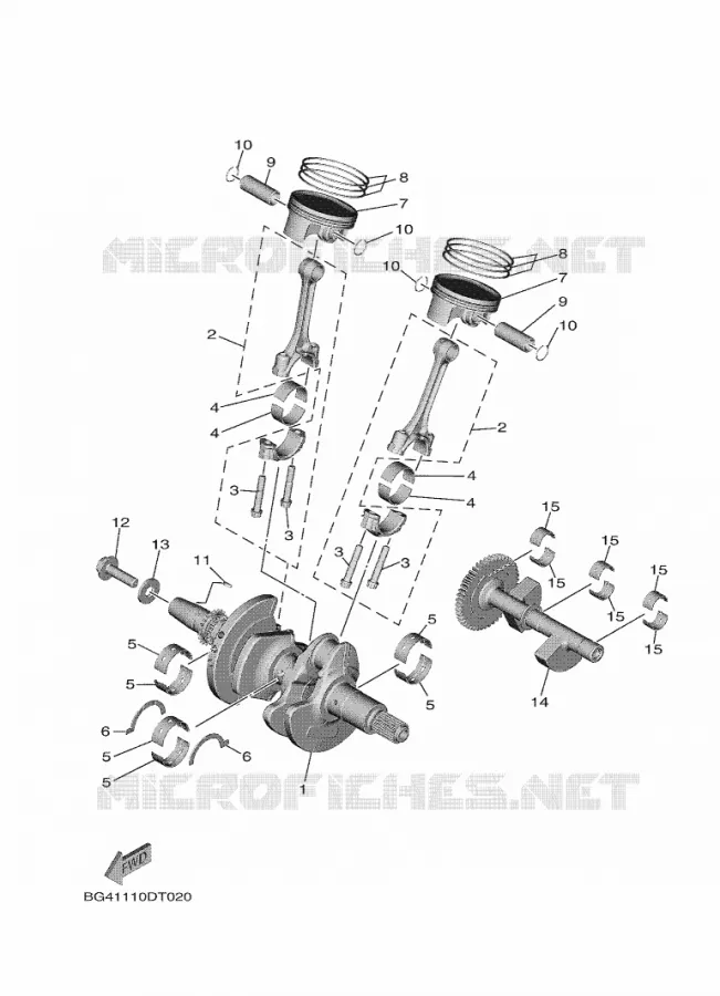 CRANKSHAFT / PISTON Yamaha SIDE BY SIDE 850 2023 WOLVERINE  YX85FPSP / YXF850ES