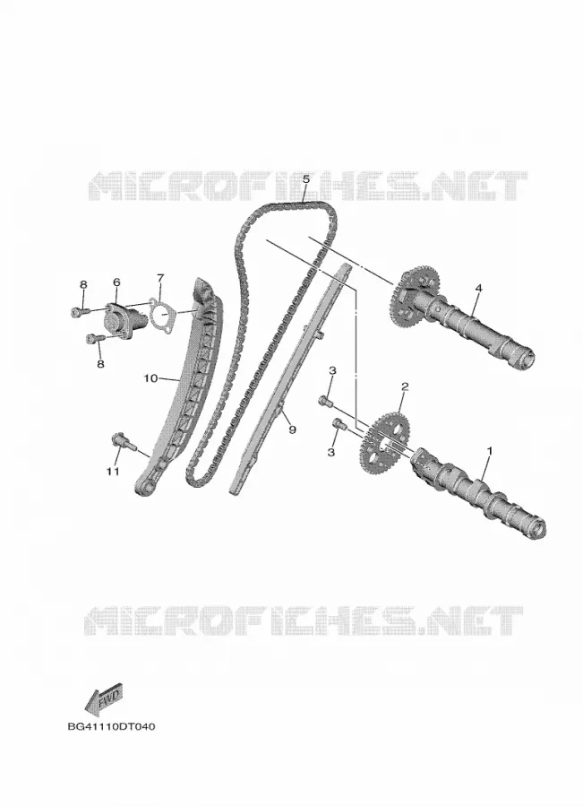 CAMSHAFT / TIMING CHAIN Yamaha SIDE BY SIDE 850 2023 WOLVERINE  YX85FPSP / YXF850ES