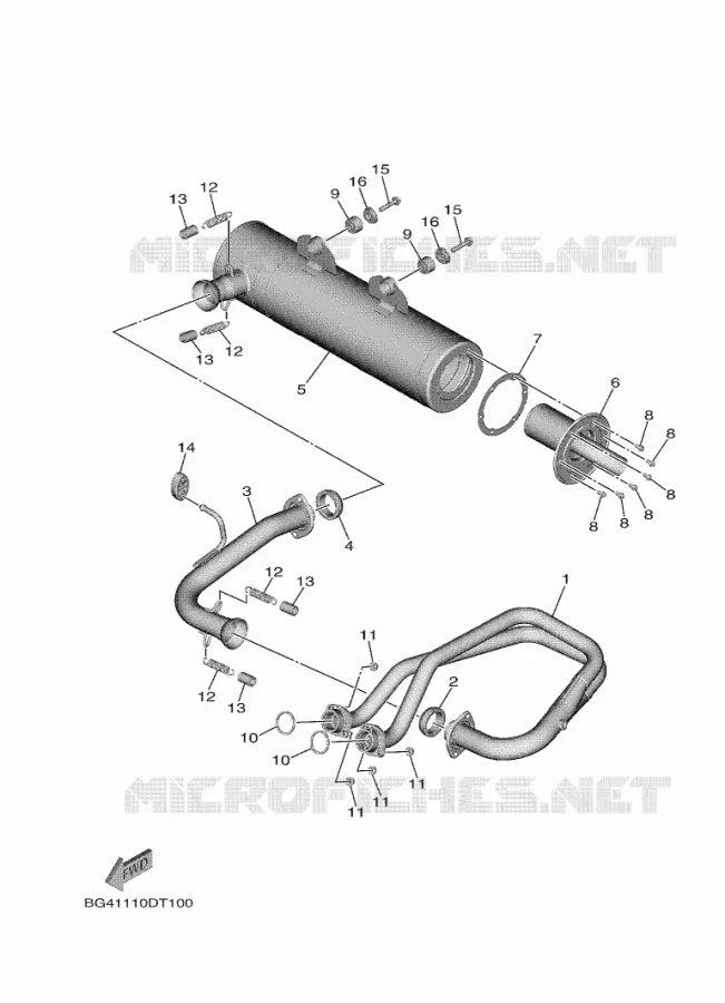 EXHAUST Yamaha SIDE BY SIDE 850 2022 WOLVERINE  YX85EPSN / YXE850ENS