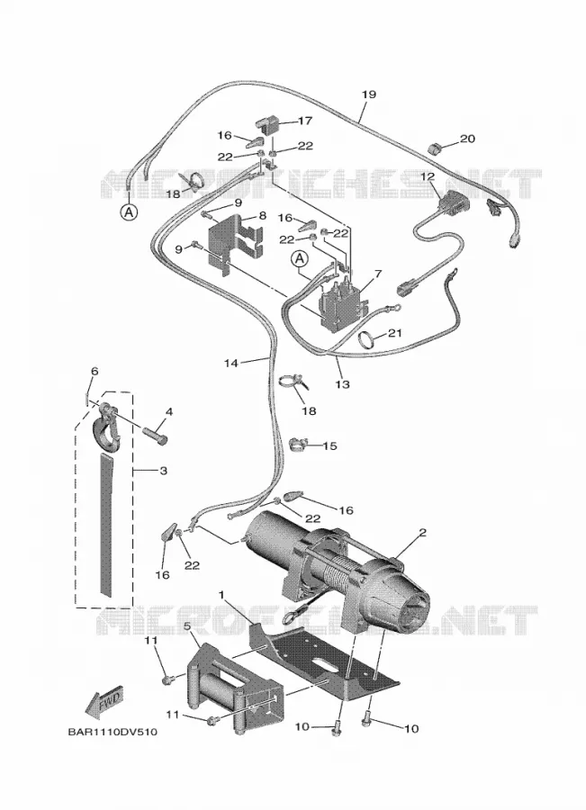 WINCH Yamaha SIDE BY SIDE 850 2022 WOLVERINE  YX85FPSN / YXF850ES