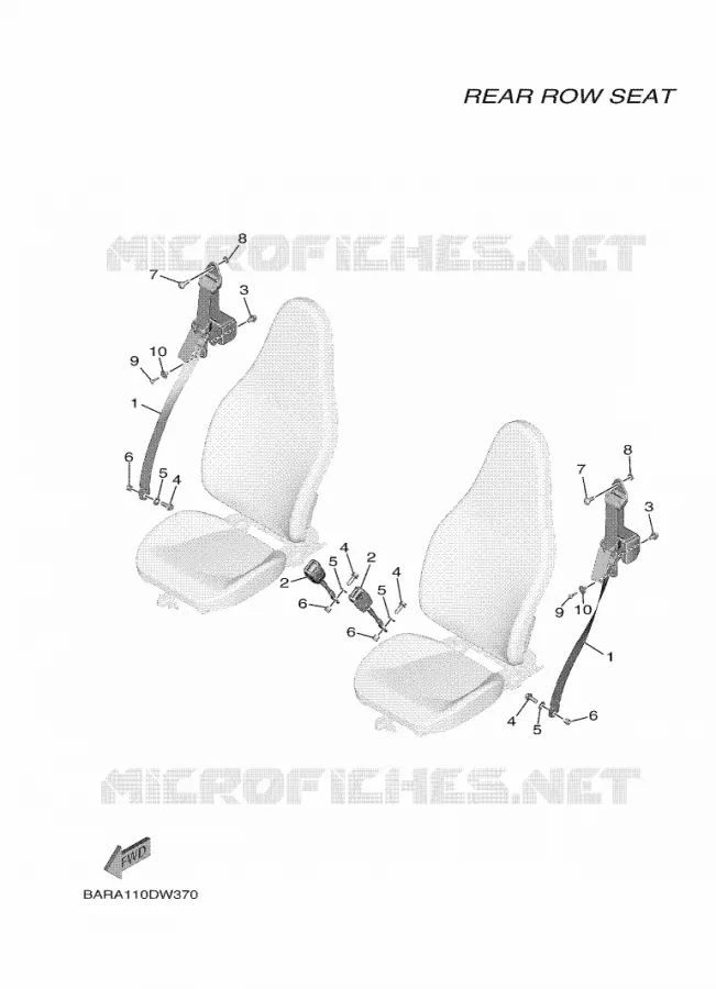 SEAT 4 Yamaha SIDE BY SIDE 850 2022 WOLVERINE  YX85FPSN / YXF850ES