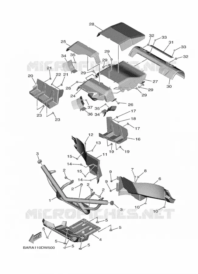 BUMPER Yamaha SIDE BY SIDE 850 2022 WOLVERINE  YX85FPSN / YXF850ES