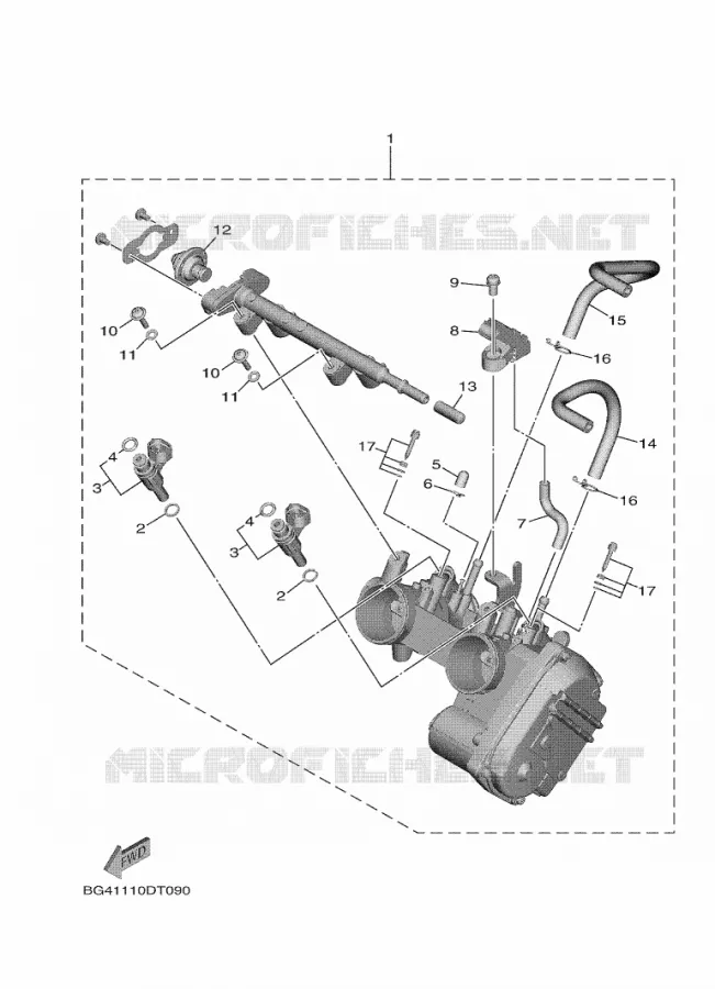 THROTTLE BODY Yamaha SIDE BY SIDE 850 2022 WOLVERINE  YX85FPSN / YXF850ES