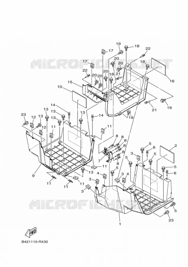 STAND / FOOTREST Yamaha SIDE BY SIDE 700 2022 VIKING  YX70MPAN / YXM700E