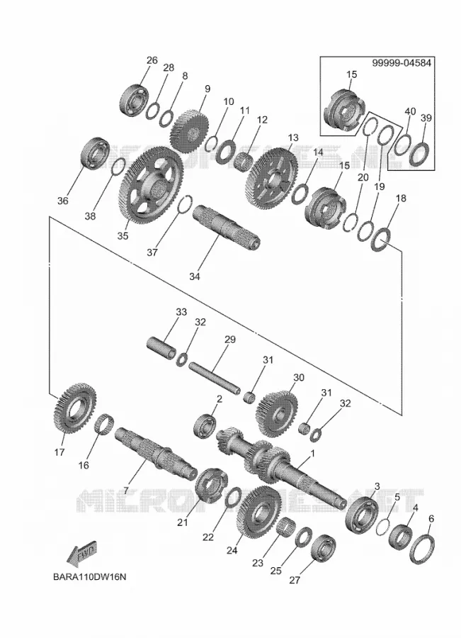 TRANSMISSION Yamaha SIDE BY SIDE 850 2021 WOLVERINE  YX85EPSM / YXE850ENS