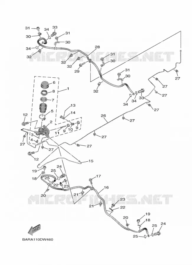MASTER CYLINDER Yamaha SIDE BY SIDE 850 2021 WOLVERINE  YX85EPSM / YXE850ENS
