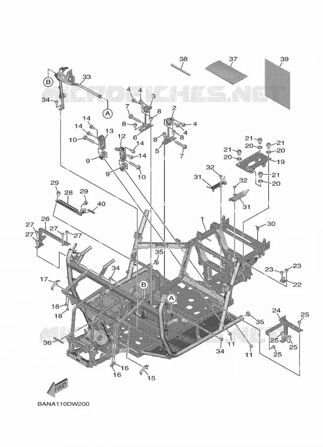 FRAME Yamaha SIDE BY SIDE 850 2021 WOLVERINE  YX85EPAM / YXE850EN