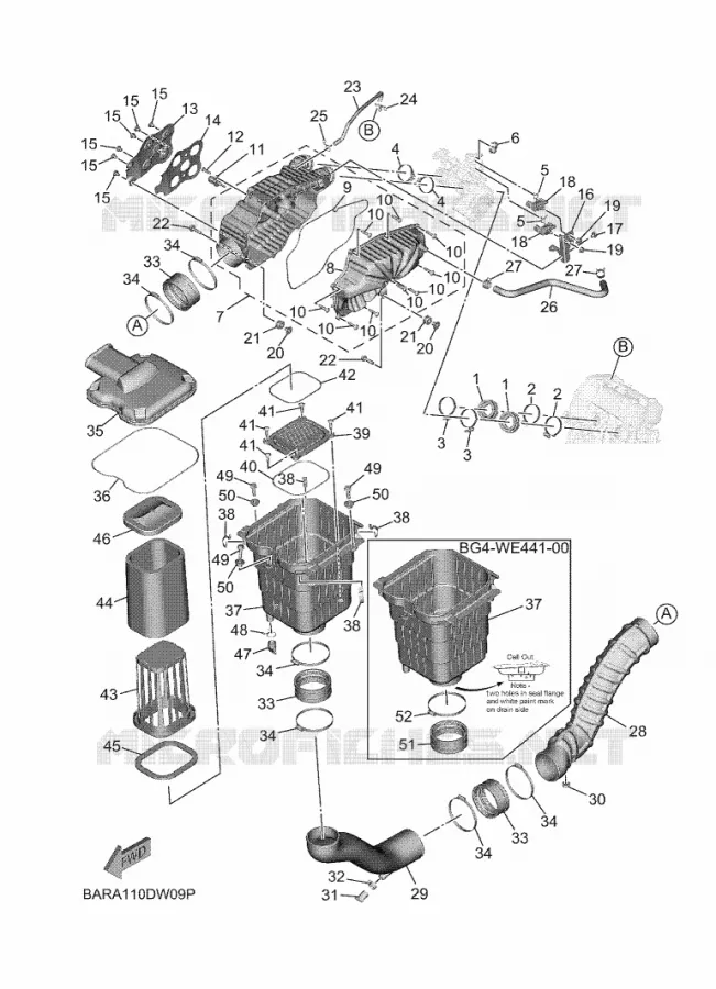 INTAKE Yamaha SIDE BY SIDE 850 2021 WOLVERINE  YX85EPAM / YXE850EN