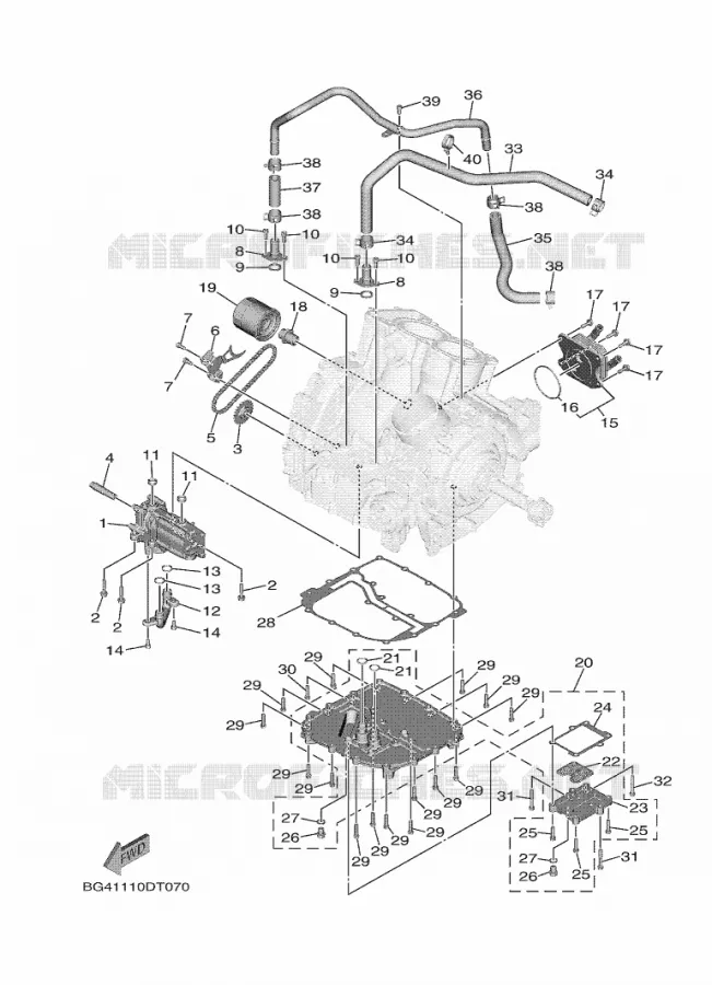 OIL PUMP Yamaha SIDE BY SIDE 850 2021 WOLVERINE  YX85EPAM / YXE850EN