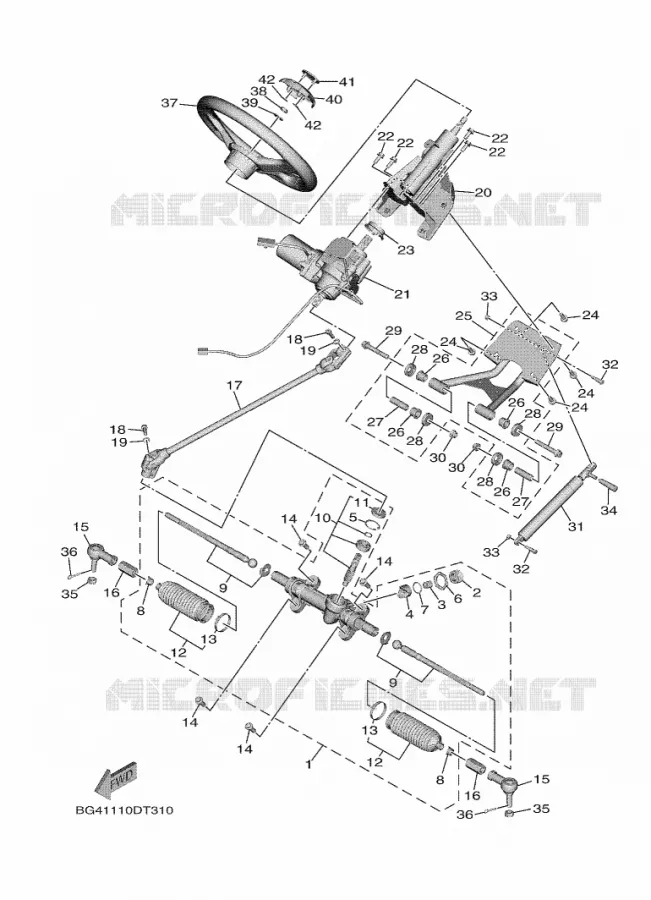 STEERING Yamaha SIDE BY SIDE 850 2021 WOLVERINE  YX85EPAM / YXE850EN