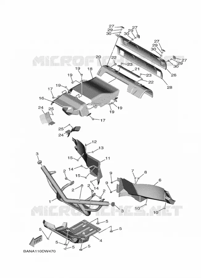 BUMPER Yamaha SIDE BY SIDE 850 2021 WOLVERINE  YX85EPAM / YXE850EN