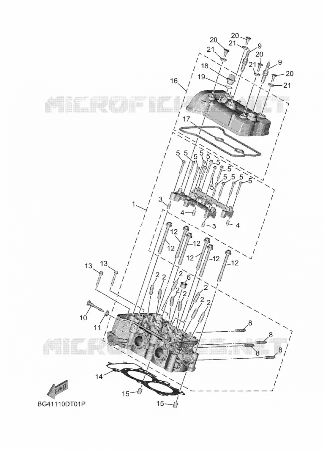 CYLINDER Yamaha SIDE BY SIDE 850 2021 WOLVERINE  YX85EPAM / YXE850EN