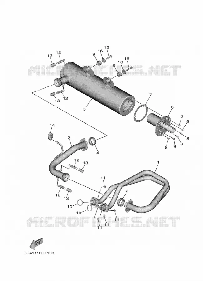 EXHAUST Yamaha SIDE BY SIDE 850 2021 WOLVERINE  YX85EPAM / YXE850EN