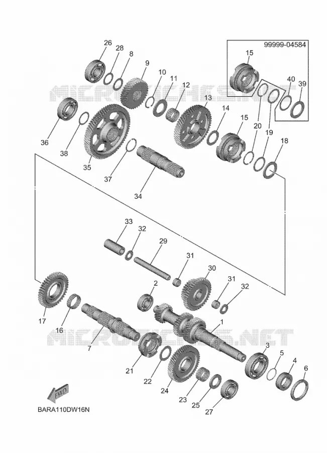 TRANSMISSION Yamaha SIDE BY SIDE 850 2021 WOLVERINE  YX85FPAM / YXF850E