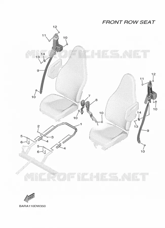 SEAT 2 Yamaha SIDE BY SIDE 850 2021 WOLVERINE  YX85FPAM / YXF850E