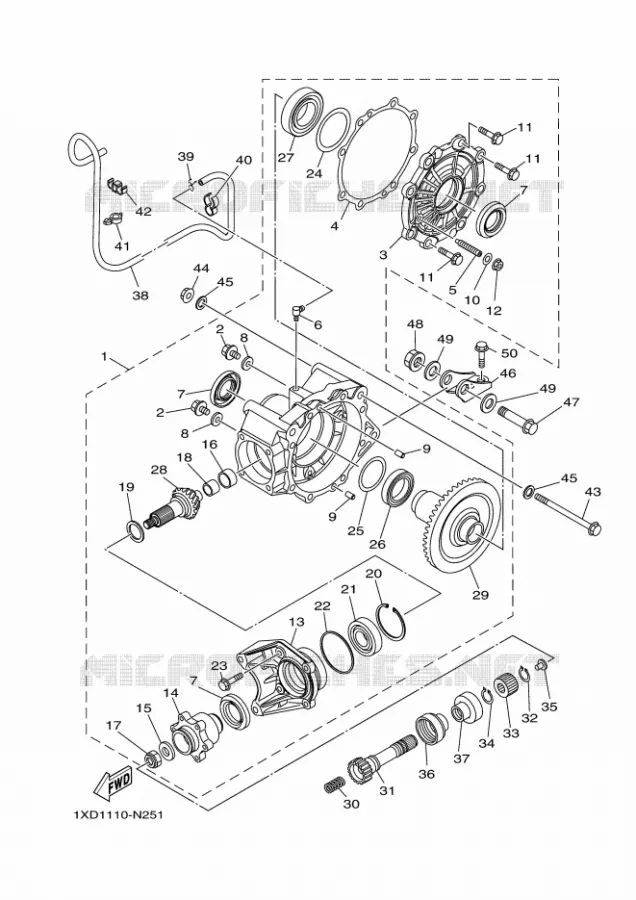 FINAL DRIVE SHAFT / GEAR COUPLING Yamaha SIDE BY SIDE 700 2020 VIKING  YX70MPSL / YXM700ES