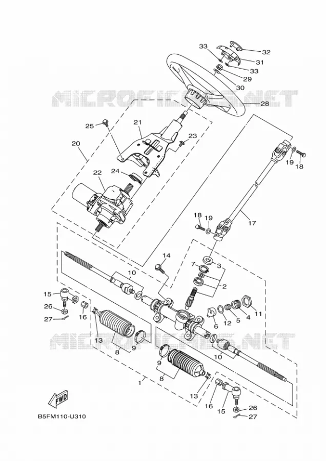 STEERING Yamaha SIDE BY SIDE 700 2020 VIKING  YX70MPSL / YXM700ES