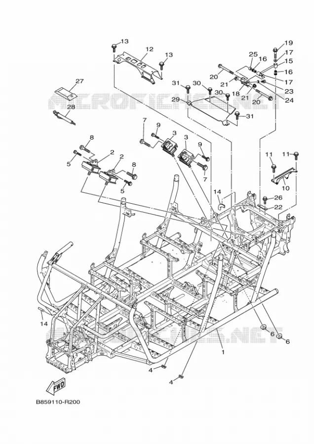 FRAME Yamaha SIDE BY SIDE 700 2020 VIKING  YX70CPL / YXC700E