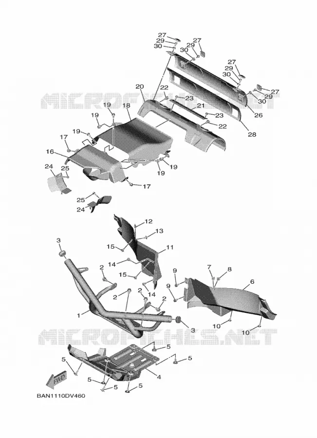 BUMPER Yamaha SIDE BY SIDE 850 2020 WOLVERINE  YX85EPL / YXE850EBN