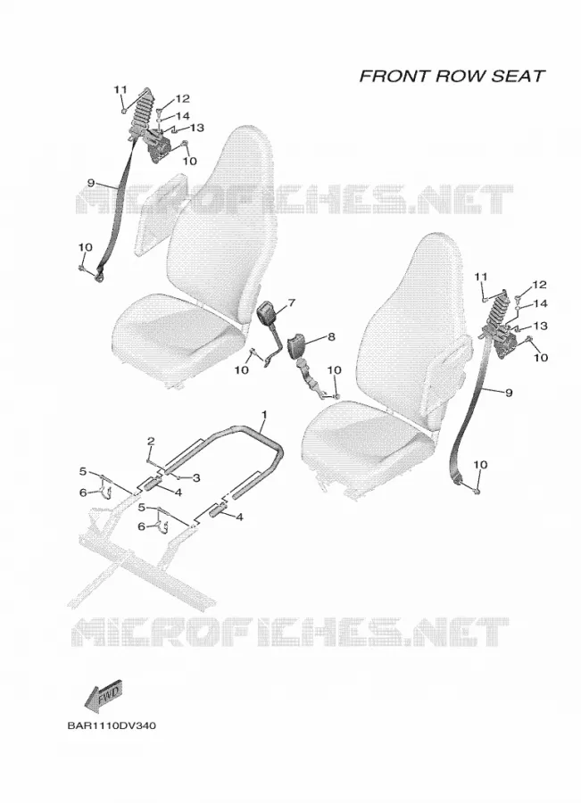 SEAT 2 Yamaha SIDE BY SIDE 850 2020 WOLVERINE  YX85FPSL / YXF850ES