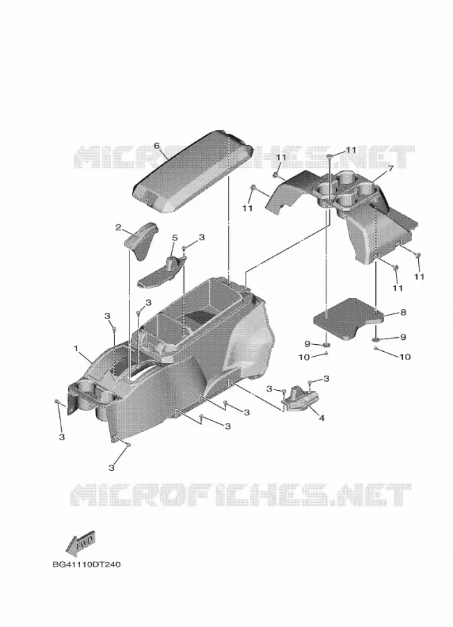 SIDE COVER 3 Yamaha SIDE BY SIDE 850 2020 WOLVERINE  YX85FPSL / YXF850ES