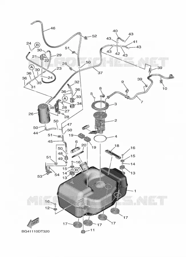 FUEL TANK Yamaha SIDE BY SIDE 850 2020 WOLVERINE  YX85FPSL / YXF850ES