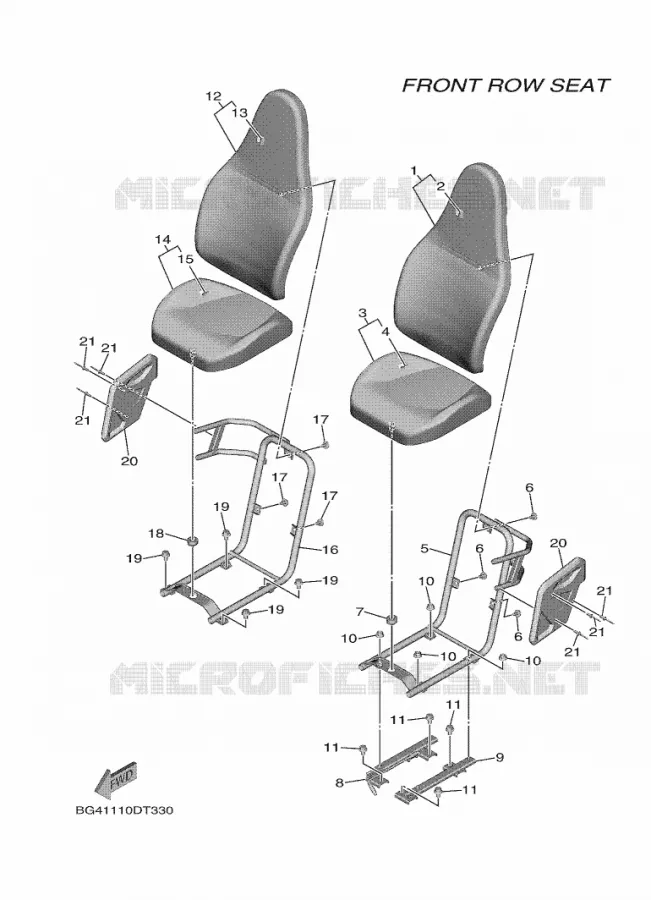SEAT Yamaha SIDE BY SIDE 850 2020 WOLVERINE  YX85FPSL / YXF850ES