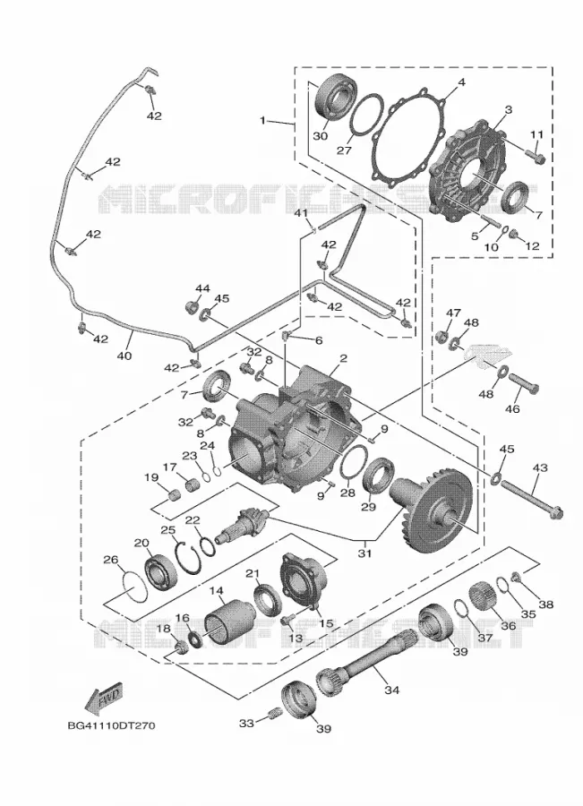 FINAL DRIVE SHAFT / GEAR COUPLING Yamaha SIDE BY SIDE 850 2020 WOLVERINE  YX85FPAL / YXF850E