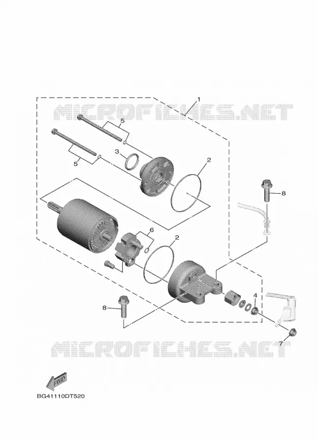 STARTER MOTOR Yamaha SIDE BY SIDE 850 2020 WOLVERINE  YX85FPAL / YXF850E