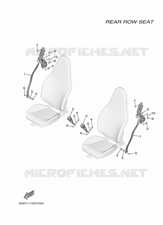 SEAT 4 Yamaha SIDE BY SIDE 850 2020 WOLVERINE  YX85FPACL / YXF850E