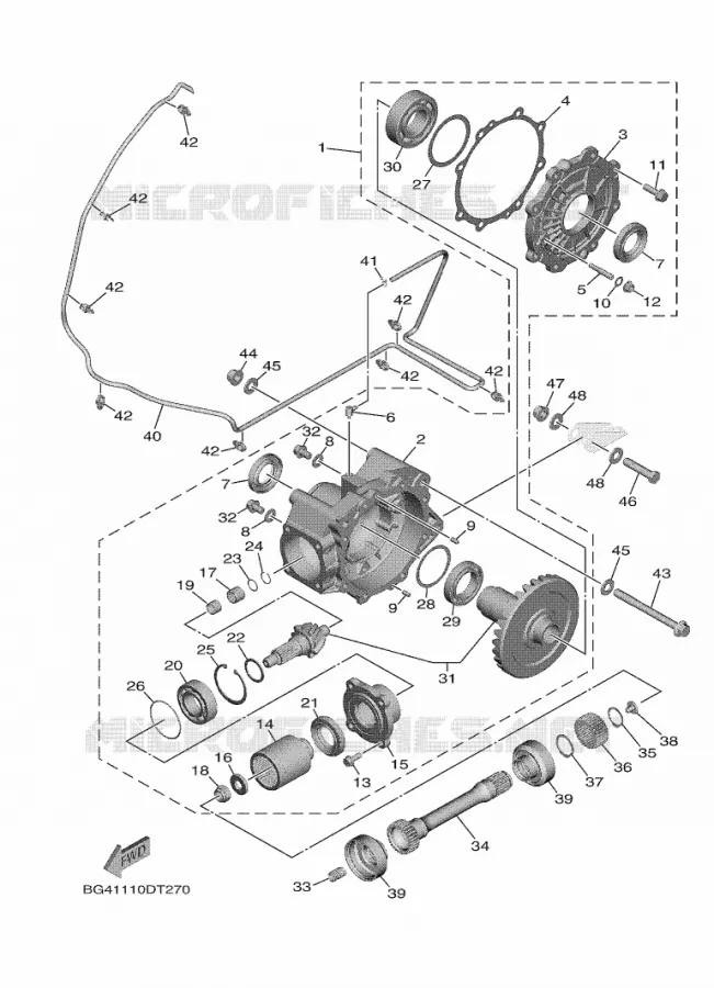 FINAL DRIVE SHAFT / GEAR COUPLING Yamaha SIDE BY SIDE 850 2020 WOLVERINE  YX85FPACL / YXF850E