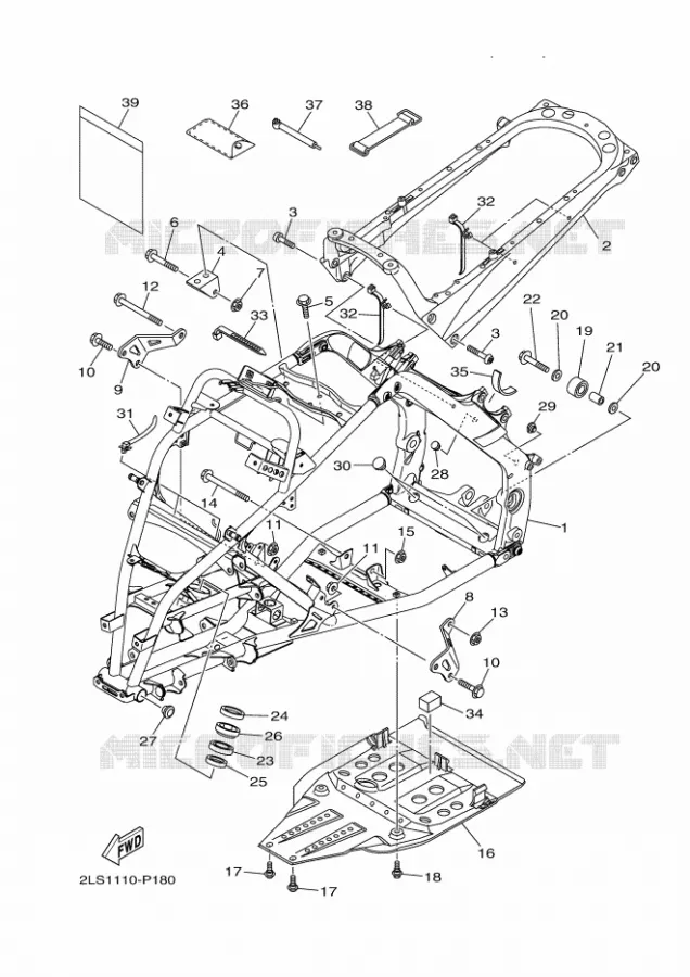 FRAME Yamaha QUAD 700 2020 RAPTOR  YF70RSL / YFM700R