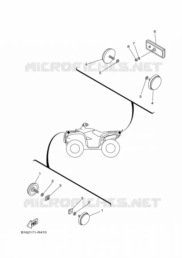 ELECTRICAL 2 Yamaha QUAD 700 2020 GRIZZLY  YF70GPAL / YFM700FWAD